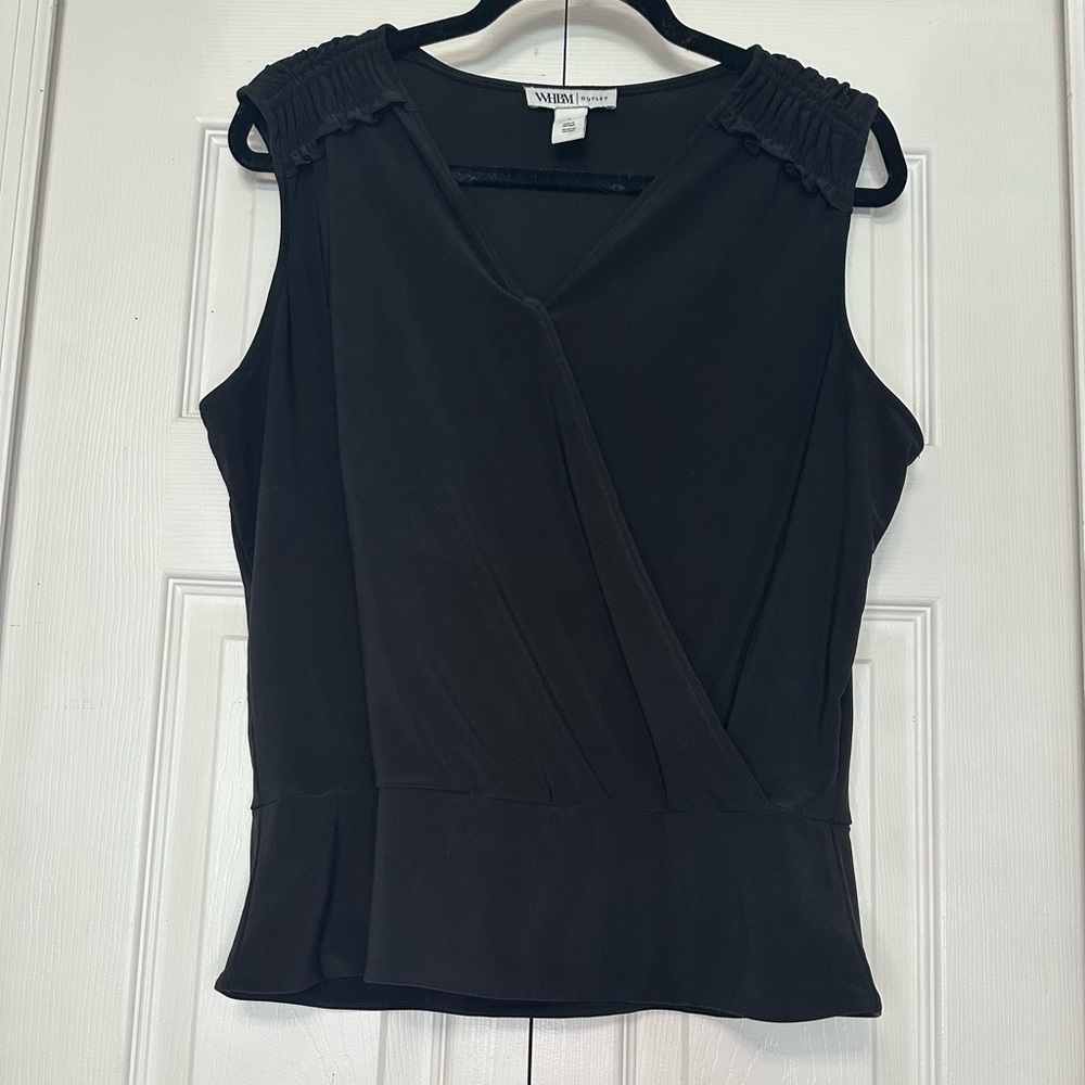 White House Black Market Elegant Black Sleeveless Top